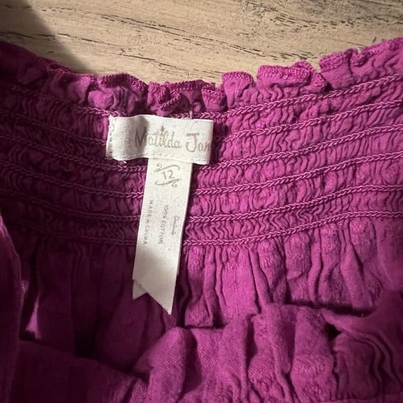 Matilda Jane Girls Size 12 Piggyback Tunic Top Pink Ruffle - Picture 2 of 3